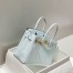 Hermes Birkin 30cm Bag in Blue Brume Clemence Leather with GHW