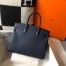Hermes Birkin 30cm Bag in Dark Blue Clemence Leather with GHW