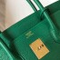 Hermes Birkin 30cm Bag in Malachite Clemence Leather with GHW