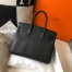Hermes Birkin 30cm Bag in Black Clemence Leather with GHW
