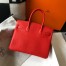 Hermes Birkin 30cm Bag in Red Clemence Leather with GHW