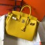 Hermes Birkin 30cm Bag in Yellow Clemence Leather with GHW