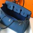 Hermes Birkin 35cm Bag in Blue Agate Clemence Leather with GHW