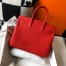 Hermes Birkin 35cm Bag in Red Clemence Leather with GHW