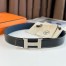 Hermes Constance Reversible Belt 38MM in Blue Clemence Leather