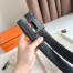 Hermes Constance Reversible Belt 38MM in Clemence Leather with Black Buckle