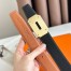 Hermes Neo Reversible Belt 32MM in Gold Clemence Leather