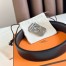 Hermes Neo Reversible Belt 32MM in Chocolate Clemence Leather