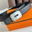 Hermes Neo Reversible Belt 32MM in Chocolate Clemence Leather