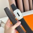 Hermes Neo Reversible Belt 32MM in Chocolate Clemence Leather