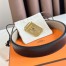 Hermes Neo Reversible Belt 32MM in Trench Clemence Leather