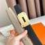Hermes Neo Reversible Belt 32MM in Trench Clemence Leather