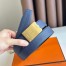 Hermes Typo Reversible Belt 32MM in Blue Epsom Calfskin