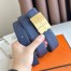 Hermes Typo Reversible Belt 32MM in Blue Epsom Calfskin