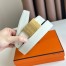 Hermes Typo Reversible Belt 32MM in White Epsom Calfskin