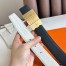 Hermes Typo Reversible Belt 32MM in White Epsom Calfskin