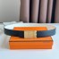 Hermes Typo Reversible Belt 32MM in White Epsom Calfskin