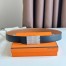 Hermes Typo Reversible Belt 32MM in Gold Epsom Calfskin