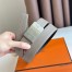 Hermes Typo Reversible Belt 32MM in Grey Epsom Calfskin