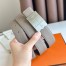 Hermes Typo Reversible Belt 32MM in Grey Epsom Calfskin