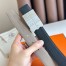 Hermes Typo Reversible Belt 32MM in Grey Epsom Calfskin