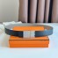 Hermes Typo Reversible Belt 32MM in Grey Epsom Calfskin