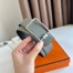 Hermes Tube H Reversible Belt 38MM in Grey Clemence Leather