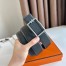 Hermes Tube H Reversible Belt 38MM in Black Clemence Leather