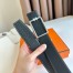Hermes Tube H Reversible Belt 38MM in Black Clemence Leather