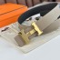 Hermes H Reversible Belt 38MM in Grey and Black Epsom Leather