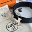 Hermes H Reversible Belt 38MM in Black Epsom Leather