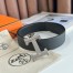 Hermes H Reversible Belt 38MM in Black Epsom Leather