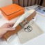 Hermes H Reversible Belt 38MM in White and Gold Epsom Leather