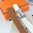 Hermes H Reversible Belt 38MM in White and Gold Epsom Leather