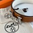 Hermes H Reversible Belt 38MM in White and Gold Epsom Leather