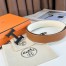 Hermes H Reversible 38MM Belt with matte Buckle in White and Gold Epsom Leather