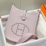 Hermes Mini Evelyne 16 Amazone Bag in Mauve Pale Clemence Leather