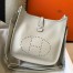 Hermes Evelyne III 29 Bag in Pearl Grey Clemence Leather