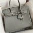 Hermes Birkin 30 Retourne Handmade Bag In Girls Mouette Clemence Leather 