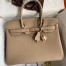 Hermes Birkin 30 Retourne Handmade Bag In Trench Clemence Leather 