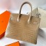 Hermes Birkin 30 Handmade Bag in Biscuit Crocodile Porosus Shiny Skin