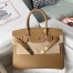 Hermes Birkin 30 Retourne Handmade Bag In Biscuit Swift Leather 