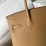 Hermes Birkin 30 Retourne Handmade Bag In Biscuit Swift Leather 