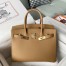 Hermes Birkin 30 Retourne Handmade Bag In Biscuit Swift Leather 