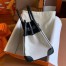 Hermes Birkin 30 Handmade Bag In Toile & Black Swift Leather 