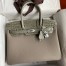 Hermes Touch Birkin 30 Bag In Gris Asphalt Clemence and Shiny Niloticus Crocodile Skin 
