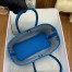 Hermes Neo Garden Party 23 Bag in Canvas and Blue Negonda Calfskin