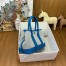 Hermes Neo Garden Party 23 Bag in Canvas and Blue Negonda Calfskin