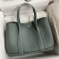 Hermes Garden Party 30 Handmade Bag in Vert Amande Clemence Leather 