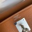 Hermes Kelly Retourne 32cm Handmade Bag In Gold Clemence Leather